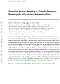 Cover page: Generative machine learning for detector response modeling with a conditional normalizing flow