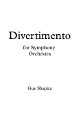 Cover page: Divertimento