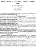 Cover page: Parallel Access of Out-Of-Core Dense Extendible Arrays