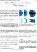 Cover page: Improved Modeling of Canted–Cosine–Theta Magnets