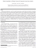 Cover page: Parallel algorithms for finding connected components using linear algebra