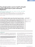 Cover page: Key phosphorylation events in Spc29 and Spc42 guide multiple steps of yeast centrosome duplication