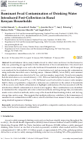 Cover page: Ruminant Fecal Contamination of Drinking Water Introduced Post-Collection in Rural Kenyan Households