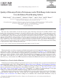 Cover page: Quality of Education Predicts Performance on the Wide Range Achievement Test-4th Edition Word Reading Subtest