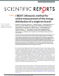 Cover page: I-BEAT: Ultrasonic method for online measurement of the energy distribution of a single ion bunch