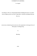 Cover page: From Rupture to Recovery: Integrating Probabilistic Building Performance Assessment, Decision-Making and Socioeconomic Vulnerability to Model Post-Earthquake Housing Recovery