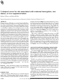 Cover page: U-shaped curve for risk associated with maternal hemoglobin, iron status, or iron supplementation