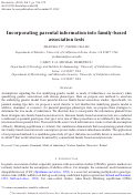 Cover page: Incorporating parental information into family-based association tests