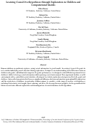 Cover page: Learning Causal Overhypotheses through Exploration in Children and Computational Models