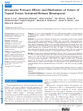 Cover page: Intraocular Pressure Effects and Mechanism of Action of Topical Versus Sustained-Release Bimatoprost