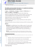 Cover page: Suicidality and associated risk factors in outpatients attending a general medical facility in rural Kenya