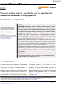 Cover page: How are medical students learning to care for patients with intellectual disabilities? A scoping review