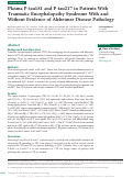 Cover page: Plasma P-tau181 and P-tau217 in Patients With Traumatic Encephalopathy Syndrome With and Without Evidence of Alzheimer Disease Pathology