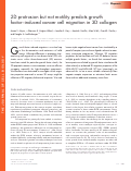 Cover page: 2D protrusion but not motility predicts growth factor–induced cancer cell migration in 3D collagen