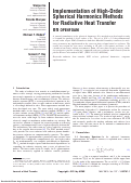 Cover page: Implementation of High-Order Spherical Harmonics Methods for Radiative Heat Transfer on openfoam