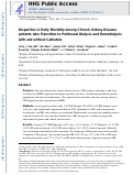 Cover page: Disparities in early mortality among chronic kidney disease patients who transition to peritoneal dialysis and hemodialysis with and without catheters