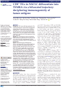 Cover page: CD8+ TILs in NSCLC differentiate into TEMRA via a bifurcated trajectory: deciphering immunogenicity of tumor antigens.