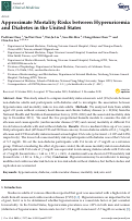 Cover page: Approximate Mortality Risks between Hyperuricemia and Diabetes in the United States