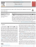 Cover page: First measurement of jet mass in Pb–Pb and p–Pb collisions at the LHC