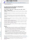 Cover page: Executive Function and Contingency Management in Methamphetamine Use Disorder.