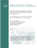 Cover page: Association of Classroom Ventilation with Reduced Illness Absence: A Prospective Study in California Elementary Schools