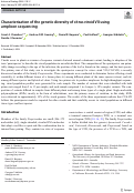 Cover page: Characterisation of the genetic diversity of citrus viroid VII using amplicon sequencing.