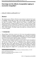 Cover page: How large are the effects of population aging on economic inequality?