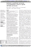 Cover page: Distribution, quantification and toxicity of cinnamaldehyde in electronic cigarette refill fluids and aerosols