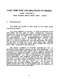 Cover page: Case, Verb Type and Ergativity in Trumai