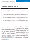 Cover page: In Sickness and in Health: The Co-Regulation of Inflammation and Social Behavior.