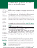 Cover page: GFAP mutations, age at onset, and clinical subtypes in Alexander disease