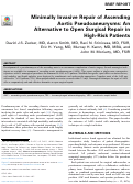 Cover page: Minimally Invasive Repair of Ascending Aortic Pseudoaneurysms: An Alternative to Open Surgical Repair in High-Risk Patients.