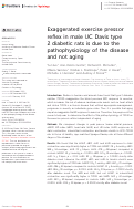 Cover page: Exaggerated exercise pressor reflex in male UC Davis type 2 diabetic rats is due to the pathophysiology of the disease and not aging