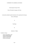 Cover page: Constructing the Concept of Time: Roles of Perception, Language, and Culture