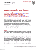 Cover page: Galactomannan testing and Aspergillus PCR in same-day bronchoalveolar lavage and blood samples for diagnosis of invasive aspergillosis