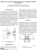 Cover page: Design and construction of the 3.2 MeV cathode assembly for DARHT 
II