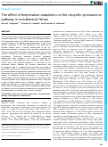 Cover page: The effect of temperature adaptation on the ubiquitin–proteasome pathway in notothenioid fishes