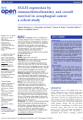 Cover page: SULF2 expression by immunohistochemistry and overall survival in oesophageal cancer: a cohort study