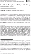 Cover page: Negotiating the Passage beyond a Full Span of Life: Old Age Rituals among the Newars