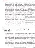 Cover page: Health Savings Accounts -- The Ownership Society in Health Care