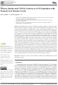 Cover page: Tobacco Smoke and CYP1A2 Activity in a US Population with Normal Liver Enzyme Levels