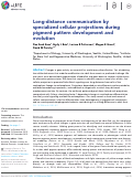 Cover page: Long-distance communication by specialized cellular projections during pigment pattern development and evolution.