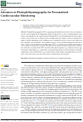 Cover page: Advances in Photoplethysmography for Personalized Cardiovascular Monitoring