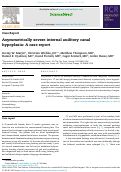 Cover page: Asymmetrically severe internal auditory canal hypoplasia: A case report.