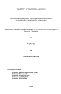 Cover page: The contribution of dopamine and norepinephrine transporters to psychostimulant-induced memory enhancement /