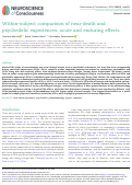 Cover page: Within-subject comparison of near-death and psychedelic experiences: acute and enduring effects.