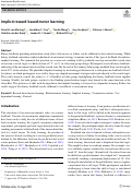 Cover page: Implicit reward-based motor learning