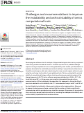 Cover page: Challenges and recommendations to improve the installability and archival stability of omics computational tools.