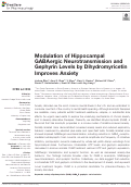 Cover page: Modulation of Hippocampal GABAergic Neurotransmission and Gephyrin Levels by Dihydromyricetin Improves Anxiety