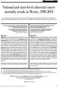 Cover page: National and state-level colorectal cancer mortality trends in Mexico, 1998-2018